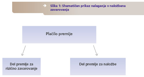 Shernatičen prikaz nalaganja v naložbena zavarovanja