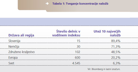 Tveganje koncentracije naložb